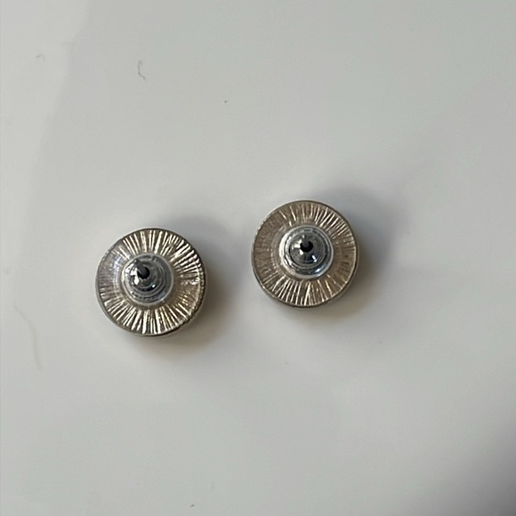 Gunmetal Gray Stud Earrings - Picture 6 of 7